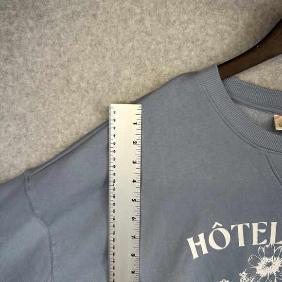 Universal Thread Leisure Studio Oversized Graphic Sweatshirt Women Size XXL Blue - Picture 7 of 15